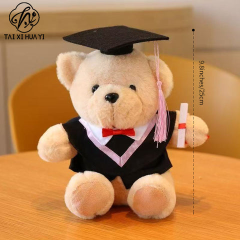 Dr. Bear doll bachelor suit teddy bear doll school gift plush toy graduation season gift bear