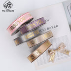 bronzing ribbon Korean version ribbon ribbon webbing flower bouquet packaging bow gift box decoration