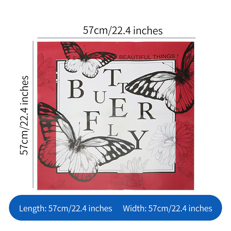 New waterproof retro dreamy butterfly floral wrapping paper - bopp thickened pearlescent film, available in multiple colors