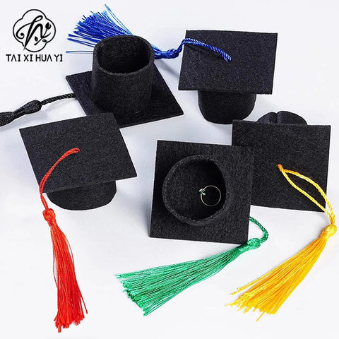 Graduation Season Students Mini Doctor Hat Cake Decorative Ornament Bachelor's Uniform High School Entrance Examination Graduation Ceremony Tassel Hat