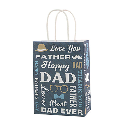 New Father's Day Gift Bag Holiday Tote Bag Packaging Bag Birthday Gift Bag White Cardboard Gift Paper Bag