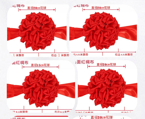 The opening of the big safflower ball, the ribbon cutting award, the unveiling of the red hydrangea wedding car, the new car, the car delivery, and the housewarming door