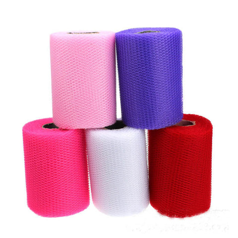 Wholesale wedding supplies wedding car decoration dry yarn mesh one roll 13cm wide 22 meters long multi-color optional