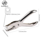 Hand-held hole punch, single-hole bean punching pliers 6mm round aperture, paper file, hand account, office stationery hole punching machine