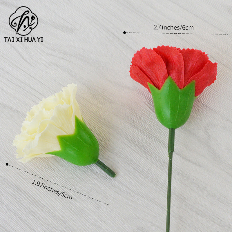 Soap flower head, carnation soap flower, artificial flower head, flower head festival bouquet gift box, DIY materials, flowers