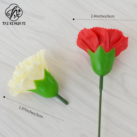 Soap flower head, carnation soap flower, artificial flower head, flower head festival bouquet gift box, DIY materials, flowers