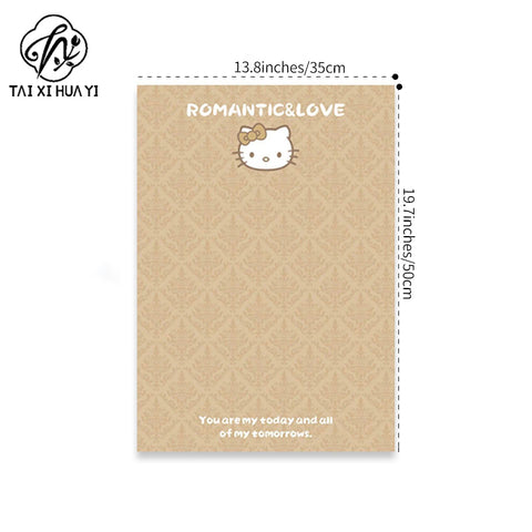 Sweetheart kt wrapping paper flower bouquet packaging decoration, Hello Kitty high quality thickened paper flower shop floral materials