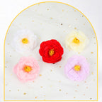 Christmas camellia fragrant soap flower large flower head soap flower gift box, bouquet decoration, artificial flower DIY materials wholesale