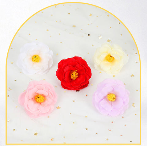 Christmas camellia fragrant soap flower large flower head soap flower gift box, bouquet decoration, artificial flower DIY materials wholesale