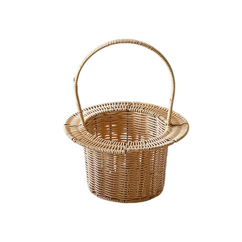 Reinforced integrated handle straw hat top hat flower basket flower arrangement basket fresh bouquet packaging DIY handmade floral materials