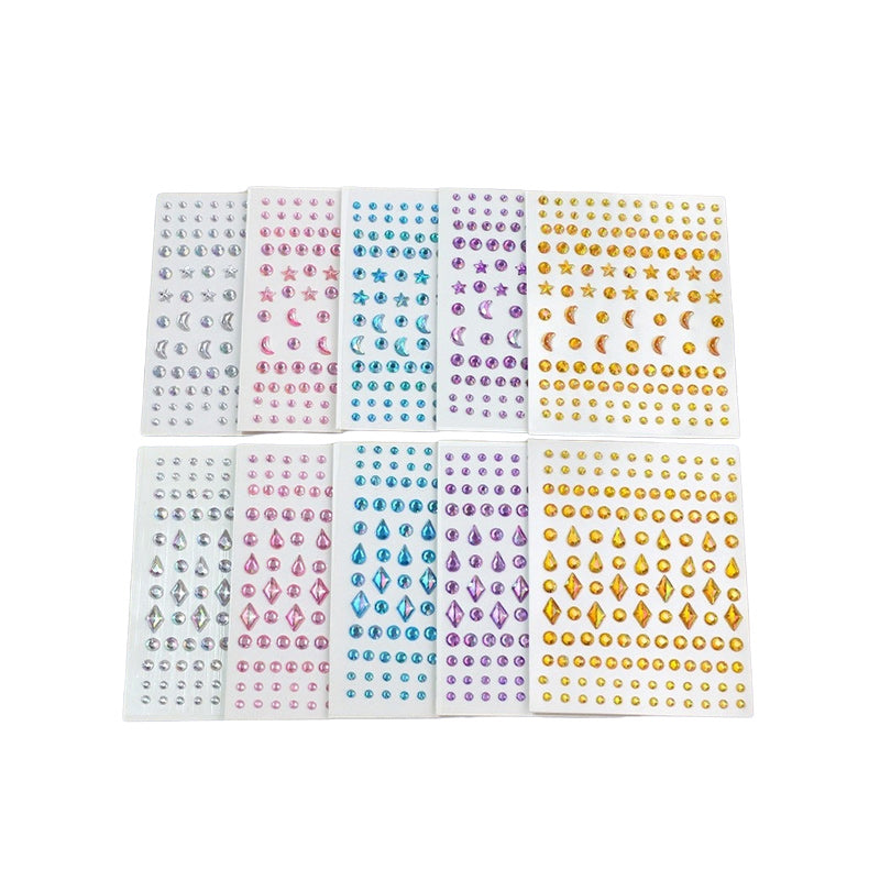 Star diamond sticker flower shop bouquet decoration rhinestone sticker flower petal letter diamond flower art packaging consumables