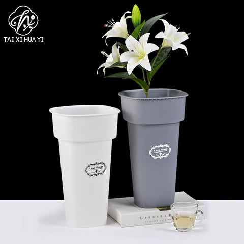Wake flower bucket flower shop special Hong Kong-style square flower bucket wholesale stall household dried flowers flower growing bucket Wake flower bucket