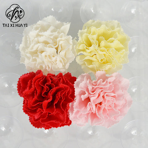 Soap flower head, carnation soap flower, artificial flower head, flower head festival bouquet gift box, DIY materials, flowers