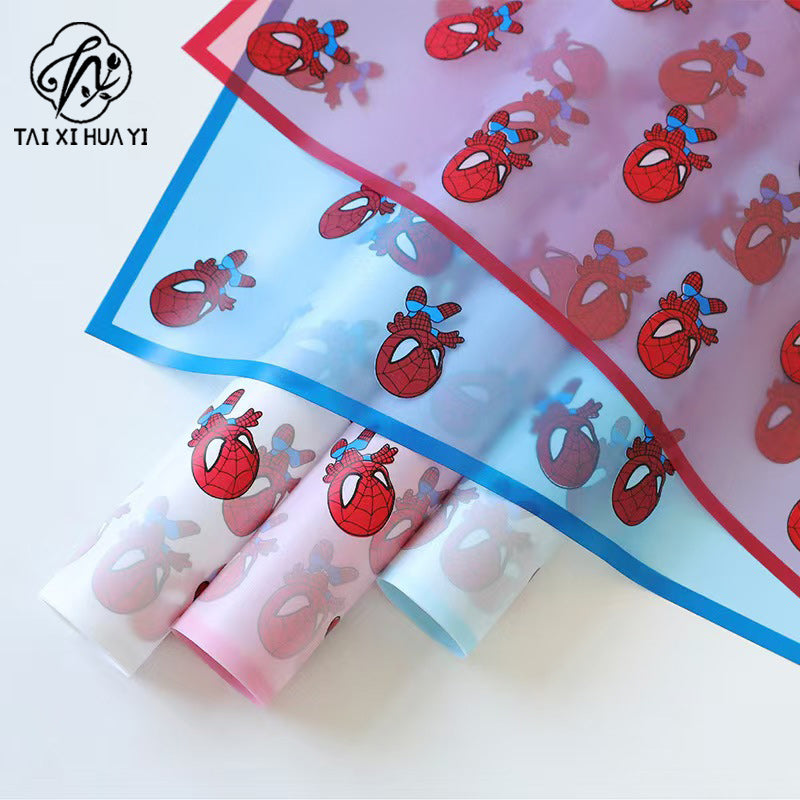 Cartoon Children's Series Waterproof Flower Wrapping Paper Spider-Man Bag Flower Paper Bouquet Packaging Materials Florist Materials
