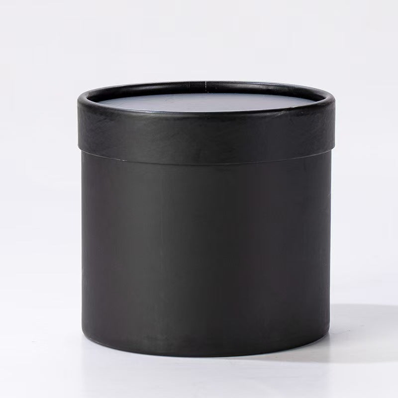 Very Popular Modern Luxury Hug Bucket Small Pure White Pink Recyclable Handmade Vanishing Cardboard Cylinder Flower Box for
