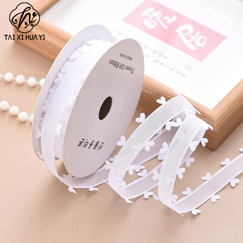 Bilateral love ribbon, hair accessories DIY bow flower gift packaging ribbon cross-border binding belt