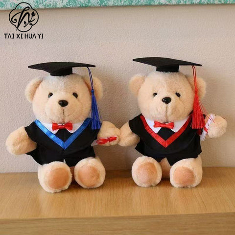 Dr. Bear doll bachelor suit teddy bear doll school gift plush toy graduation season gift bear