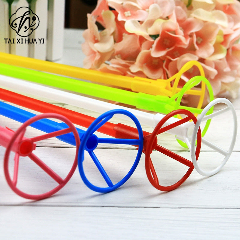 Aluminum film balloon holder 40cm thickened aluminum foil balloon holder activity gift hand balloon holder spot wholesale