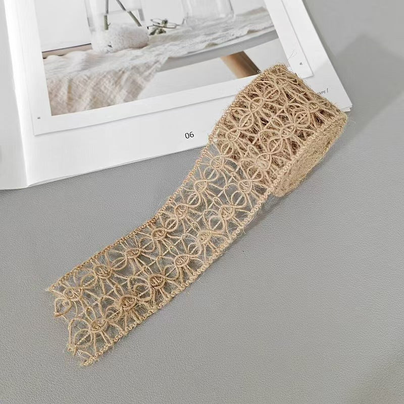 Hemp rope and hemp weaving are hot-selling, hand-woven webbing cotton and linen lace decoration DIY 2 meters a roll, clothing accessories