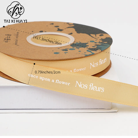 Qixi Festival Valentine's Day English Alphabet Ribbon Cake Pack Flower Threaded Ribbon Bouquet Gift Bag Decorative Ribbon