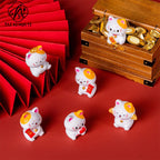 Lucky Cat Ceramic Home Ornament Creative Japanese-style Fortune Cat Small Pocket Store Opening Event Gift Wholesale