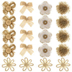 Burlap Fabric Rose Flowers Wedding Jute Linen Fabric Handmade Eco-friendly DIY Crafts Accessory Decor