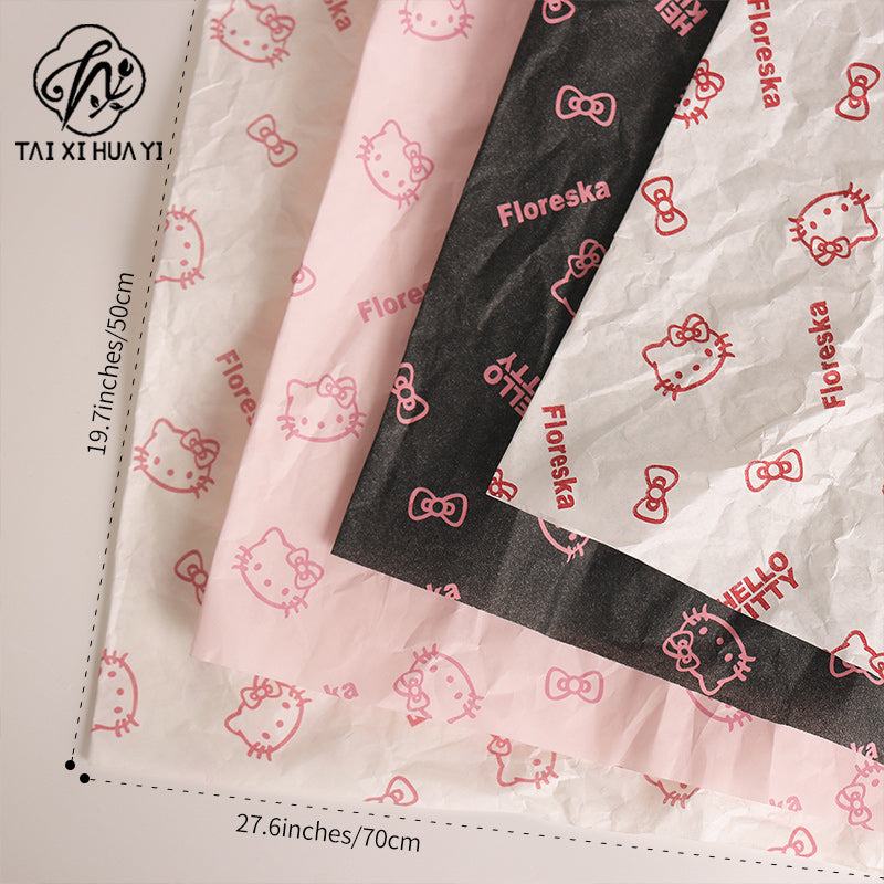 38G cute cat Sydney paper, factory wholesale printing flower shop handmade DIY Sydney paper, bouquet wrapping paper