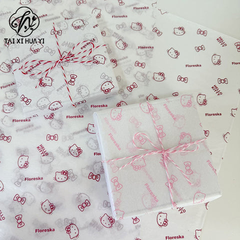 38G cute cat Sydney paper, factory wholesale printing flower shop handmade DIY Sydney paper, bouquet wrapping paper