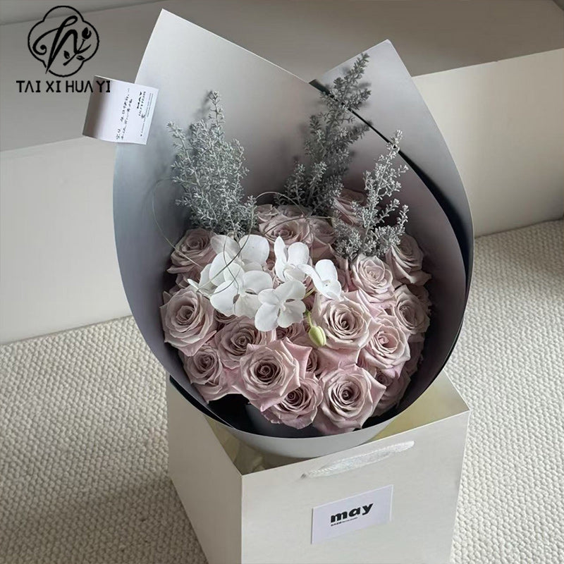 Valentine's Day silver stiff paper, high-end thickened double-sided matte silver modeling paper, silver cardboard bag flower material