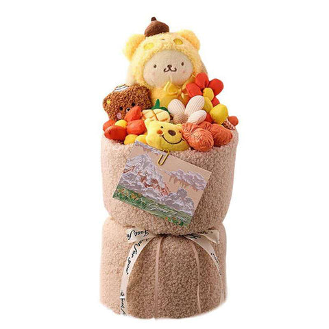 Factory Direct Supply Butter Bear Doll Bouquet UV Resistant Knit Valentine's Day Birthday Gift