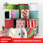 Luxury 4'' Wide Eco-Friendly Polyester Wedding Christmas Line Edge Gift Wrapping Diy Bow Wired Ribbon for Craft Wreath
