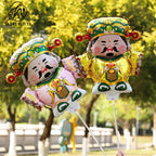The new God of Wealth large clip balloon All the best cartoon aluminum film clip balloon stall good things recommended