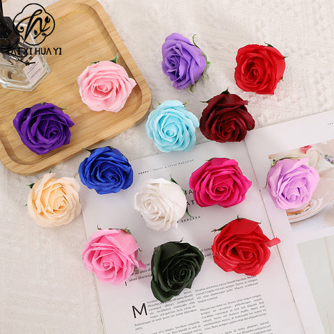 Soap flower five-layer soap rose head Valentine's Day DIY bouquet gift box packaging material simulation head high simulation