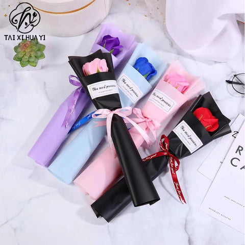 Soap flower five-layer soap rose head Valentine's Day DIY bouquet gift box packaging material simulation head high simulation