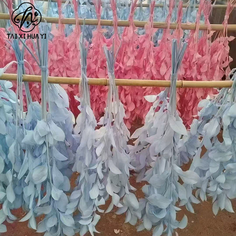 Orange leaf eternal flower ins wind home decoration DIY bouquet with materials Yunnan wholesale orange leaf orange leaf dried flower bouquet