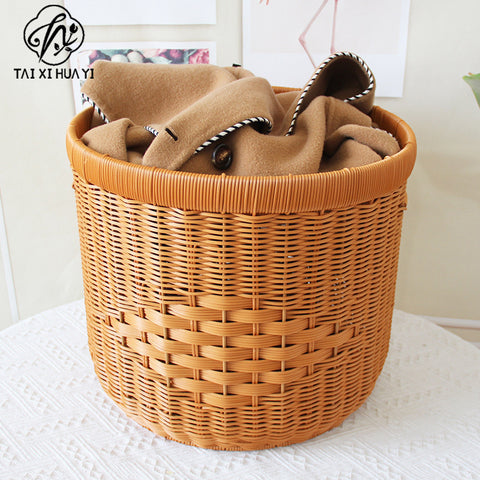 Round laundry bucket Bedroom laundry basket Living room Toy sundries storage basket Bath towel basket Hotel towel basket