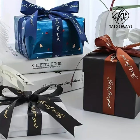 Flower companion shadow 2.5cm english only for you ribbon ribbon flower bouquet packaging silk ribbon cake gift box decorative ribbon