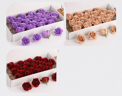 Soap flower five-layer soap rose head Valentine's Day DIY bouquet gift box packaging material simulation head high simulation