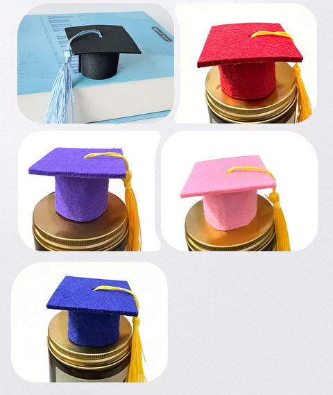 Graduation Season Students Mini Doctor Hat Cake Decorative Ornament Bachelor's Uniform High School Entrance Examination Graduation Ceremony Tassel Hat