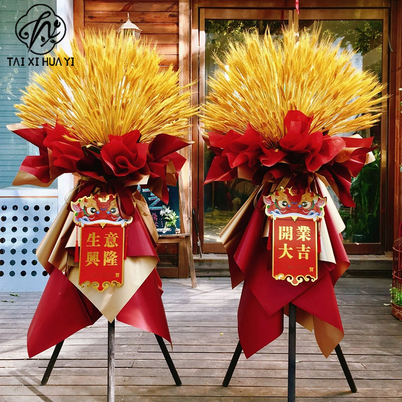 Dried barley flowers opened, wheat ears, bouquets, gifts, living room pastoral decoration, flower arrangement props, golden dried flowers Main image