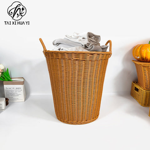 Round laundry bucket Bedroom laundry basket Living room Toy sundries storage basket Bath towel basket Hotel towel basket