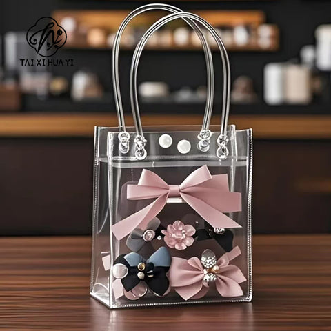 Environmentally Transparent PVC Wedding Gift Box Waterproof Transparent Bridesmaid Gift Bag Paper Box