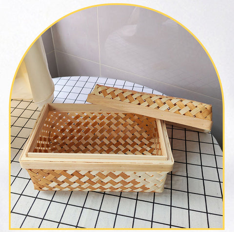 Handmade wooden storage box directly from the manufacturer Outdoor picnic basket Wedding souvenir Decorative handicrafts Shooting props