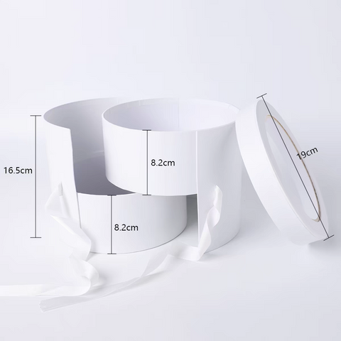 Elegant Luxurious Cardboard Recycling Box Sturdy Rose Floral Patterned Gift Packaging Made Coated Paper Cylinder Shape Vanishing