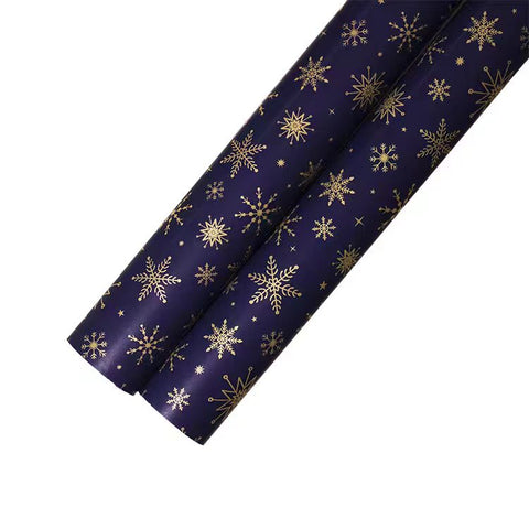 Dark Blue Eco-Friendly Paper Christmas Gift Wrapping UV Coating Offset Printing for Holiday Decorations Gift Set