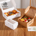 Eco-friendly Recyclable Plastic Cupcake & Muffin Packaging Box with Custom Printed Patterns and Logos