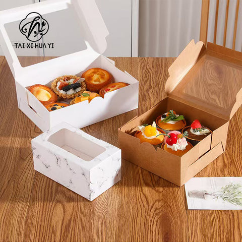 Eco-friendly Recyclable Plastic Cupcake & Muffin Packaging Box with Custom Printed Patterns and Logos
