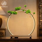 New Chinese LED lamp ring living room creative ornament Gundam background light gift home decoration flowing water ornament