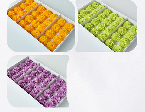 Festival New Ping Pong Chrysanthemum Soap Flower Head Creative Handmade Soap Flower Head Bouquet Gift Box Making Flower Shop Supplies