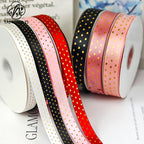 bronzing small love ribbon bow strap, gift box cake flower packaging ribbon handmade DIY ribbon